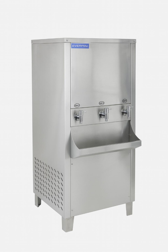 EVERMAC NEO 40/80 SS 304 Commercial Water Cooler (80L Cold, 3 Taps)
